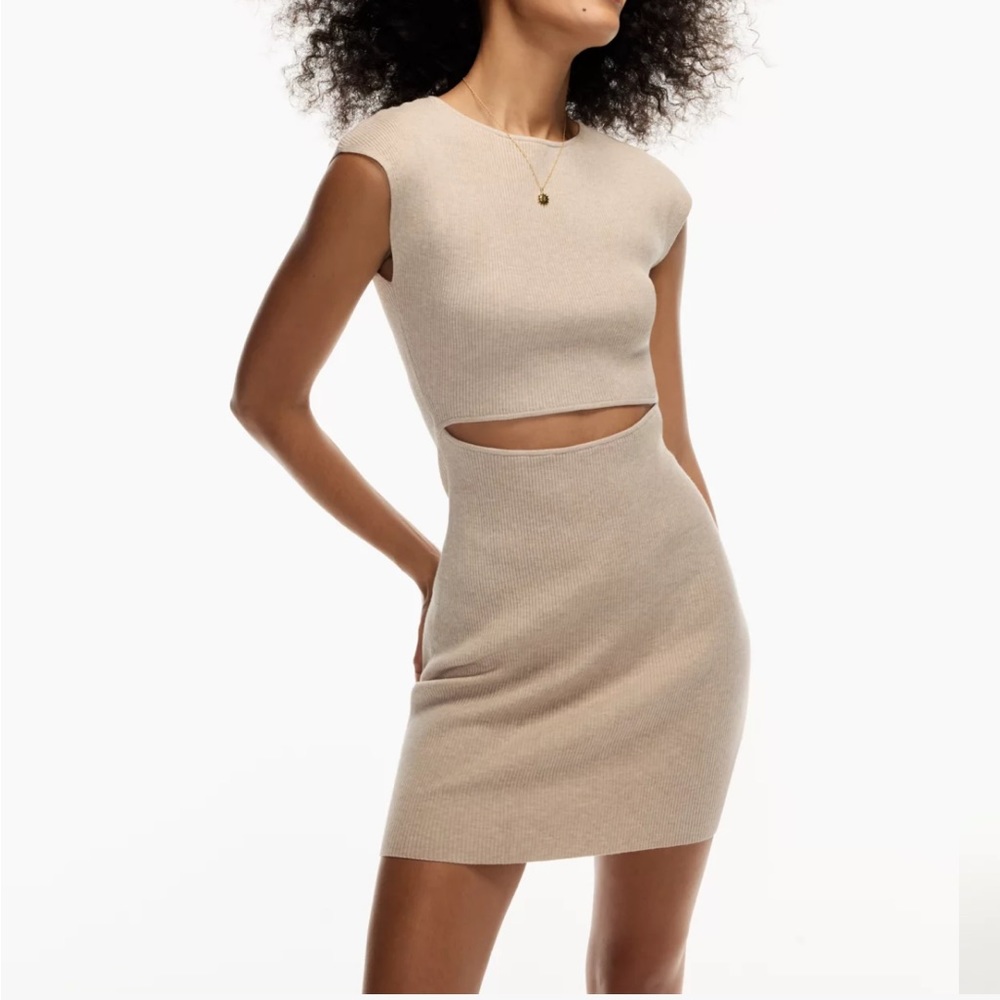 2XS Aritzia Cut Out Knit Dress